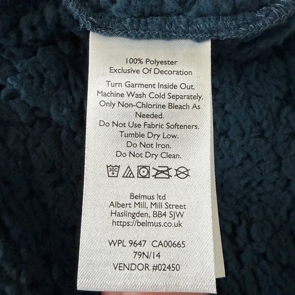 Eddie Bauer Women's XXL Fireside Plush Sherpa 1/4 Zip Pullover Peacock Green NWT